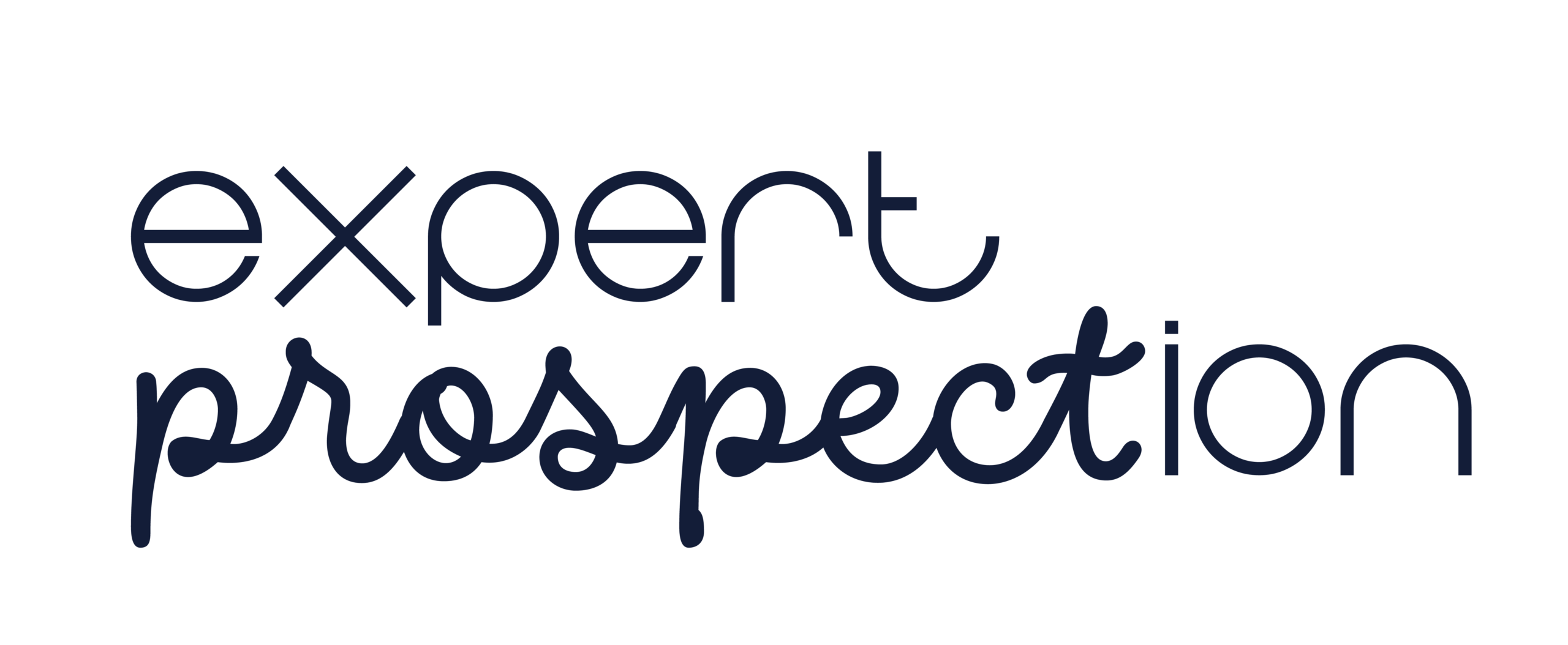 Expert Prospection expert cold call logo - bleu